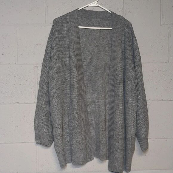 Women's Knit Open Front Oversized Loose Fit Cardigan Grandpacore Size Medium - Picture 2 of 4